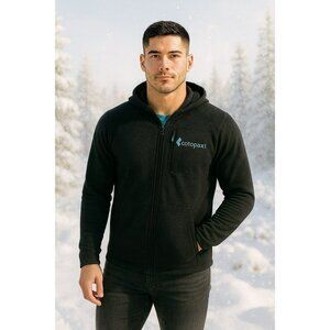 Cotopaxi Hooded Full-Zip Jacket Waffle Texture Mens Large Turquoise Logo And Pul